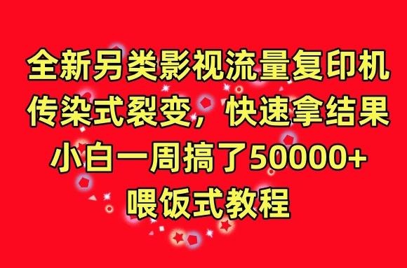 全新另类影视流量复印机，传染式裂变，快速拿结果，小白一周搞了50000+，喂饭式教程【揭秘】-千创分享