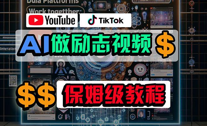 利用AI制作励志视频，在YouTube和TikTok赚钱，小白可做(附工具-千创分享