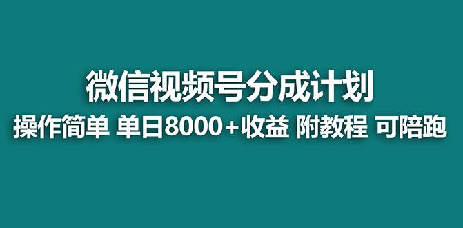 【蓝海项目】视频号分成计划最新玩法，单天收益8000+，附玩法教程，24年…-千创分享