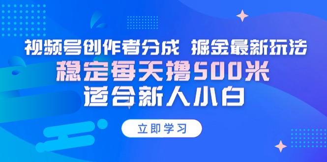 【蓝海项目】视频号创作者分成 掘金最新玩法 稳定每天撸500米 适合新人小白-千创分享