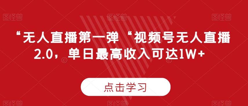 “无人直播第一弹“视频号无人直播2.0，单日最高收入可达1W+【揭秘】-千创分享