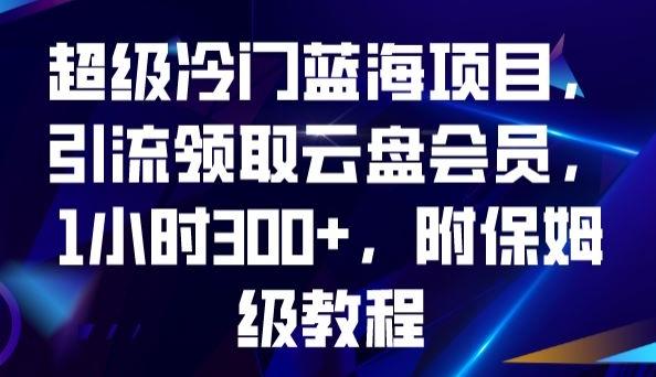 超级冷门蓝海项目，引流领取云盘会员，1小时300+，附保姆级教程-千创分享