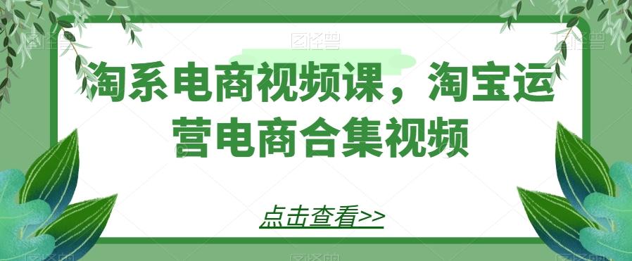 淘系电商视频课，淘宝运营电商合集视频-千创分享