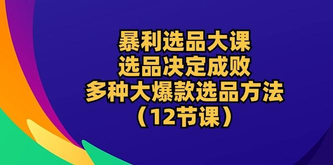 暴利 选品大课：选品决定成败，教你多种大爆款选品方法(12节课-千创分享