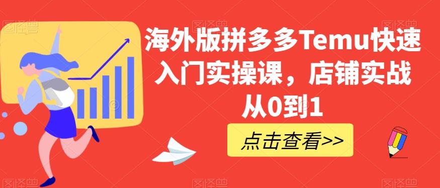 海外版拼多多Temu快速入门实操课，店铺实战从0到1-千创分享