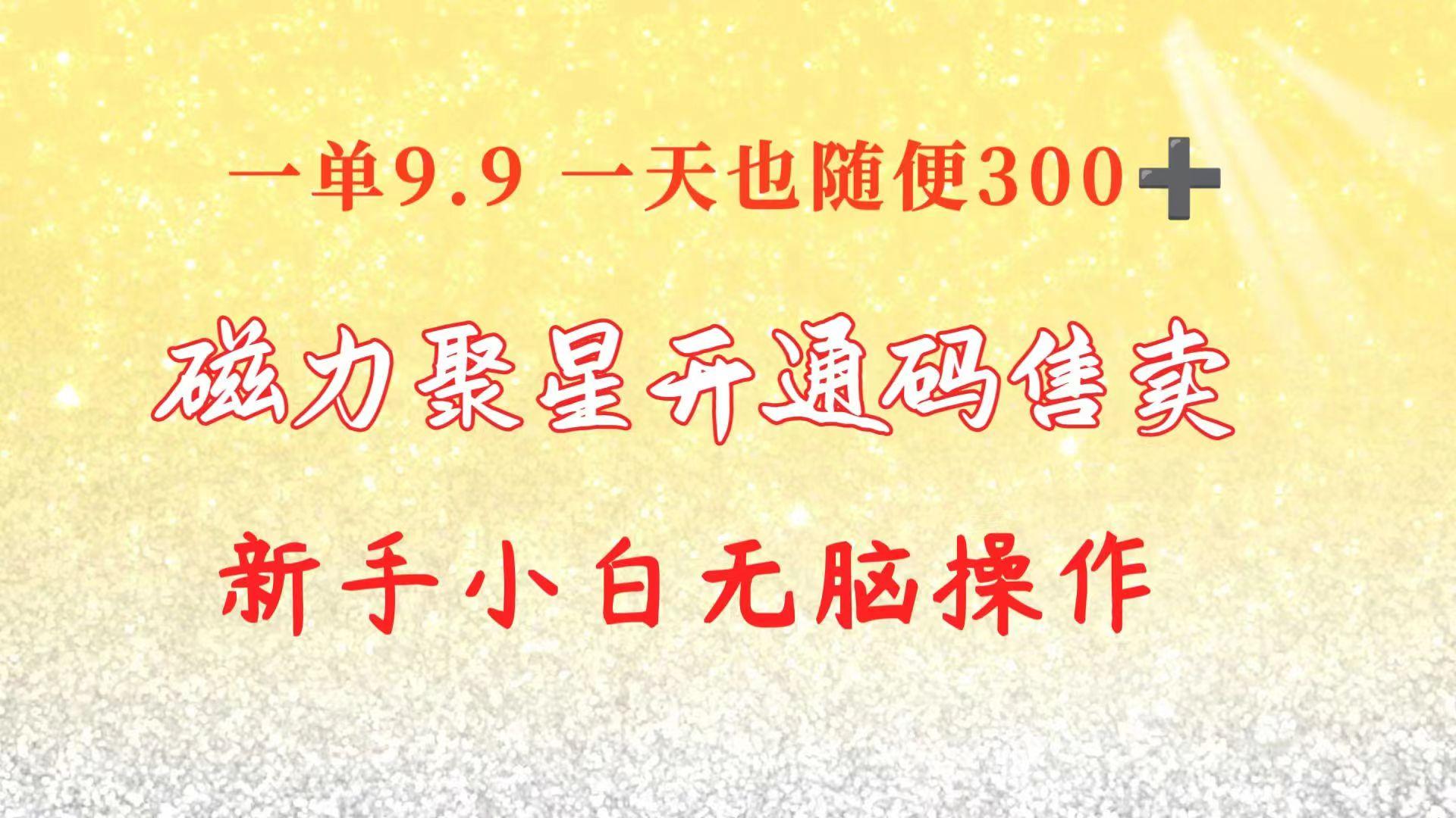 快手磁力聚星码信息差 售卖  一单卖9.9  一天也轻松300+ 新手小白无脑操作-千创分享