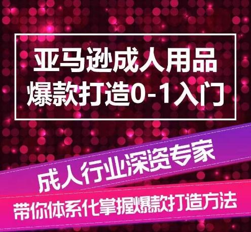 亚马逊成人用品爆款打造0-1入门，系统化讲解亚马逊成人用品爆款打造的流程-千创分享