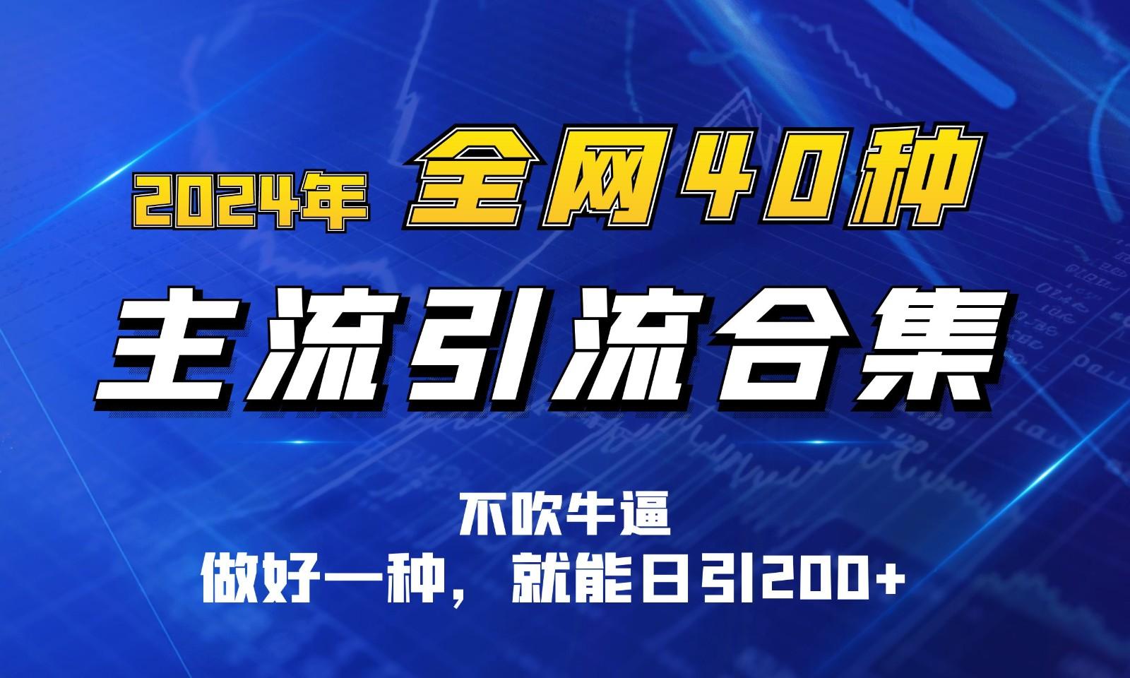 2024年全网40种暴力引流合计，做好一样就能日引100+-千创分享