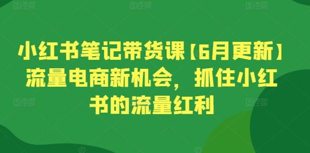 小红书笔记带货课【6月更新】流量电商新机会，抓住小红书的流量红利-千创分享