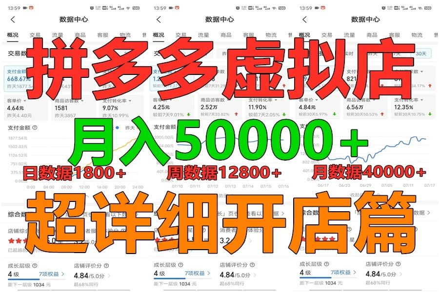 拼多多虚拟电商训练营月入40000+你也行，暴利稳定长久，副业首选-千创分享