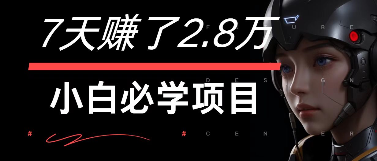 7天赚了2.8万！每单利润最少500+，轻松月入7万+小白有手就行-千创分享